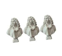 Yardenfun Lot De 3 Mini Figurines Molière en Résine 7 Cm, Sculpture Décorative Réaliste, Artisanat en Résine, Décoration D’intérieur, Bureau Et Salon