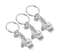 Yardenfun Lot De 3 Porte-Clés De Ménage Gants De Nettoyage Seau Balai Gants De Travail Ornement De Clé De Ménage Pendentif De Seau Porte-Clés Breloque En