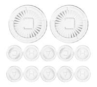 Yardenfun Lot de 4 Capuchons Décoratifs pour Boutons de Robinet D’Évier, Indicateurs Transparents Chaud/Froid et Index de Dérivation, Compatibles Robinetterie Salle de Bain Cuisine,