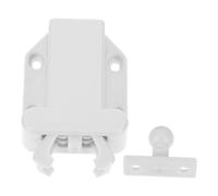 Yardenfun Lot de 4 Sets de Loquets de Porte à Fermeture par Poussée Invisibles, Loquets à Ressort Dissimulés pour Armoires et Tiroirs, Bouton-poussoir Blanc, Quincaillerie Fiable