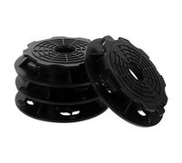 Yardenfun Lot de 4 Supports de Sol Réglables en Plastique pour Terrasse Extérieure Rehausseurs de Plancher Réglables 22-40 MM Socles de Fondation pour Plaques et Bois Adaptés pour