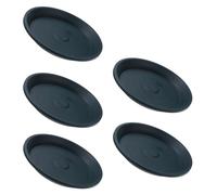 Yardenfun Lot de 5 Soucoupes Rondes Vertes pour Pots de Fleurs 12X10X8 CM Bac de Récupération d'eau Imperméable en Plastique Épais Soucoupe d'Égouttage pour Plantes d'Intérieur et