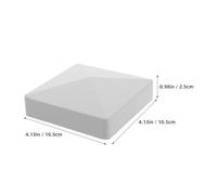 Yardenfun Lot de 6 Capuchons de Poteaux en PVC Gris 105 X 105 CM Couvre-Poteaux de Clôture Extérieurs Accessoires pour Jardin Terrasse et Protection des Pieux