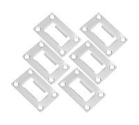 Yardenfun Lot de 6 Plaques de Gâche en Acier Inoxydable Petit Format 15 MM Plaque de Verrouillage de Porte Anti-Effraction Kit de Renfort pour Cadre de Porte D’Entrée Installation