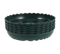 Yardenfun Lot de 6 soucoupes Rondes en résine pour Plantes - 20 cm de diamètre - Soucoupe de Drainage Verte pour Pots de Plantes succulentes, idéale pour terrasse et Jardin.