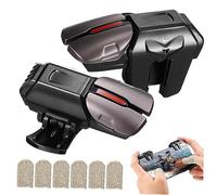 Yardenfun Manettes De Jeu Mobiles Et Déclencheurs De Jeux Mobiles Pour Smartphone, 3 Paires Cuivre Fibre Alliage Noir, Accessoires Ergonomiques Antidérapants, Compatibles Smartphone, Compétitif