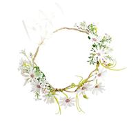 Yardenfun Mariage Wreath de Marguerite Décoratif pour Décoration Intérieure Extérieure