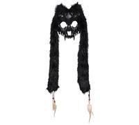 Yardenfun Masque de Loup Halloween avec Plume Synthétique Accessoire Costume Animal pour Adultes et Garçon Fille Masque pour Fête Carnaval et Cosplay