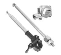 Yardenfun Mât De Drapeau pour Vélo Et Moto Extensible 1,2 Mètre Fixation Crocodile pour Guidon, Support Léger Et Réglable, Visibilité Améliorée pour Usage Extérieur