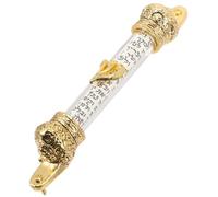 Yardenfun Mezouza Métal Décoration Porte Maison Design Religieux Rétro Rouleau d'Écriture Biblique Visible Symbole de Protection pour Entrée Juive