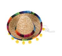 Yardenfun Mini Sombrero Mexicain Miniature pour Garçon Fille et Animaux Accessoire de Cheveux pour Fête Mexicaine Décoration Festive et Costume Traditionnel