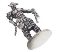 Yardenfun Miniature Figurine Cupronickel Sculpture Médiévale Bushido pour Décoration Bureau et Maison Ornement Compact et Détail Artistique