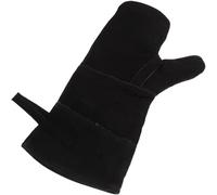 Yardenfun Moufles de Soudage Résistants la Chaleur Feu en Cuir Pleine Fleur, Ignifugés, pour Barbecue, Cheminée Cuisine, Doublure Coton Absorbante, Protection Mains Adaptées Usage