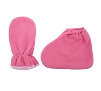 Yardenfun Moufles et Bottillons en Paraffine pour Mains et Pieds, 4 Pièces, en Flanelle Polyester, Thermique pour Spa et Soins à Domicile