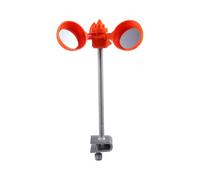 Yardenfun Moulin à Vent à Oiseaux Réfléchissant en Fer Orange, Dispositif D'aveuglement et Décoration Automne pour Protéger Fruits et Grains Efficacement
