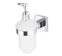 Yardenfun Mural de Liquide Acier Inoxydable Bouteille Verre pour Salle de Bain et Cuisine Pompe Liquide Facile à Installer Compatible Moussant et à Raser
