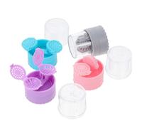 Yardenfun Nettoyant pour Lentilles Portable 4pcs en PP Léger et Pratique Boîte de Nettoyage Rotative pour Lentilles de Contact, Sport Voiture Couleur