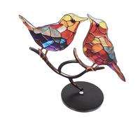 Yardenfun Ornement Oiseau sur Branche Statue Oiseau avec Socle Figurine Décorative pour Bureau Et Intérieur