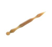 Yardenfun Outil de Médecine Chinoise Corne de Bœuf de Massage à Double Tête Ergonomique pour Acupuncture Auriculaire et Points de Pression Stylo Portable pour Massage des Méridiens et