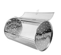 Yardenfun Panier Rôtissoire Acier Inoxydable pour Four et Barbecue Cage Rotative Multifonction pour Rôtir Noix Légumes et Viandes Accessoire Air Fryer Facile à Ouvrir et Fermer Pratique