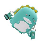 Yardenfun Paquet Bandoulière Garçon Et Filles Porte-Monnaie Silicone Petit Format Vert Pochette Rangement Bébé Mixte Usage Quotidien Dinosaures 3D Léger Et Portable