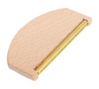 Yardenfun Peigne à Pulls en Bois Lames en Cuivre Doré, Brosse Anti-Peluches pour Vêtements en Laine, Outil Manuel Compact pour Éliminer Bouloches sur Manteaux, Tricots et Lainages, Usage
