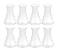 Yardenfun Petites Bouteilles Erlenmeyer Coniques en Pp de 50ml Lot de 8 Prévient les Débordements et Éclaboussures pour Laboratoire Scientifique pour Expérimentations