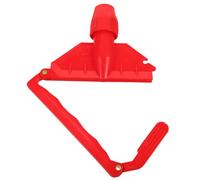 Yardenfun Pince pour Tête de Balai à Franges Porte-serpillière de Rechange Plastique Résistant Fixation Amovible Usage Nettoyage Domestique Remplacement Manche Balai Accessoires Ménage Rouge