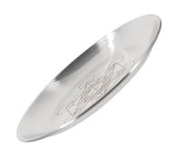 Yardenfun Plateau Design Unique en Acier Inoxydable Décoratif Argenté Rond Multifonction Sécurisé pour Bougies Rituelles et Centre de Table Maison