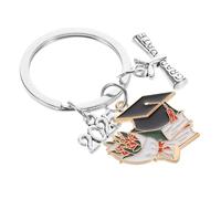 Yardenfun Porte Clés Chapeau de Diplômé Accessoire Durable pour de Fin Souvenir Personnalisé pour Famille et