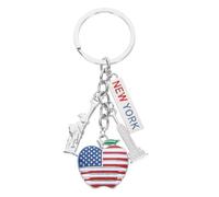 Yardenfun Porte-Clés Statue Liberté en Métal Pendentif Créatif Drapeau Américain Décoration pour Paquet Clé de Voiture Présent Souvenir pour Homme et Femme Accessoire