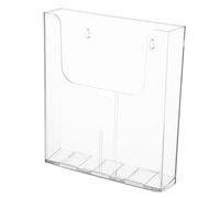 Yardenfun Porte Documents Mural Acrylique Transparent Organisateur Multifonction Robuste pour Brochures Magazines et Fichiers Support Mural Gain de Place avec Bords Arrondis Sécurisé