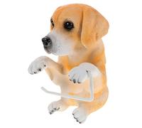 Yardenfun Porte-Essuie-Tout Mural en Résine Forme Chien Doré Support Porte-Papier Toilette Mignon et Décoratif pour Salle de Bain Organisateur Stable et Pratique pour Rouleaux Standard