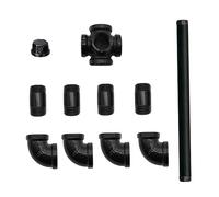 Yardenfun Porte-Rouleau en Tuyau d'eau Support Cuisine Industriel Porte-Mouchoirs Vintage pour Maison Restaurant Noir 1 Pièce