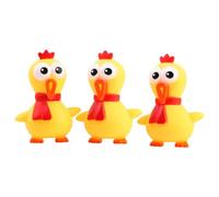 Yardenfun Poulet Sonore à Presser pour Chien, Lot de 3, Latex Jaune