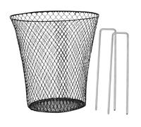 Yardenfun Protecteur De Plante en Fil De Fer Noir avec Piquets en U, Cloche De Jardin Grillagée 45x70 Cm pour Légumes Et Semis, Protection Extérieure Respirante Intempéries