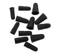 Yardenfun Protège-doigts en Silicone Lot de 12 Noir Anti-dérapants Réutilisables pour Tri de Papier et Travaux Manuels avec Protection Thermique