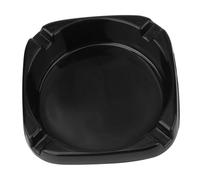 Yardenfun Quatre cendrier carré cendriers pour l'extérieur Plateau de Forme carrée Domestique pour Cigarettes Imitation Porcelaine Noir