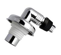 Yardenfun Raccord Évacuation à Ventouse pour Machine à Laver Connecteur Anti-retour Incliné Coude Électrolytique Antirouille Raccord Flexible pour Salle de Bain Installation Stable et