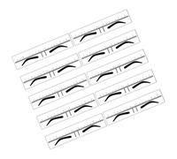 Yardenfun Règle à Sourcils Transparente 10 Pièces, Outil de Maquillage pour Sourcils en Pvc, Pochoir de Positionnement Précis, Modèle Guide pour Dessin Symétrique, Accessoire Esthétique