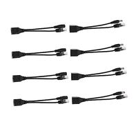 Yardenfun Répartiteur 12V pour Caméra de Sécurité Module d'alimentation 8 Pièces Adaptateur Pratique pour Téléphonie et Routeurs Installation Facile à l'usure Connecteur CC