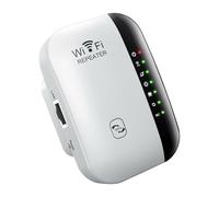 Yardenfun Répéteur WiFi 300 Mbps Extenseur De Signal Maison sans Fil Noir Et Blanc, Compatible Ac220v, Amplificateur Portable pour Grosse Maison, Réseau Sécurisé