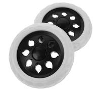 Yardenfun Roues de Rechange pour Chariot 2 Pièces, Diamètre Standard, Matériau Plastique Résistant, Compatibles Tondeuse à Gazon et Diable, Accessoire Multifonction pour Réparation et