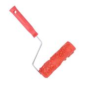 Yardenfun Rouleau à Peinture Gaufré en Caoutchouc Rouge Réutilisable pour Motif Mural Unique, Outil de Peinture pour Tissu de Riz et Tables Décoratives