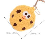 Yardenfun Sac Bandoulière Garçon Fille Forme de Cookie Mini Porte-Monnaie Jaune Créatif avec Porte-clés Rangement Compact pour Cartes Clés et Écouteurs