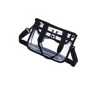 Yardenfun Sac Bandoulière Transparent Eva pour Femme Sac de Plage Mode Été Noir Pratique pour et Sorties