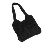 Yardenfun Sac Cabas Femme Paille Tressée Capacité et Confortable Bandoulière Épaule pour Plage été Pique- Design Moderne et Compartiments Organisés
