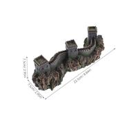 Yardenfun Sculpture De La Muraille De Chine en Résine 22,5x7,5x7,5 Cm Décoration D'aquarium Ornement Miniature pour Bac à Sable Et Paysage Chinois