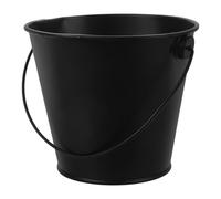 Yardenfun Seau à Graisse Tôle Résistante Chaleur pour Barbecue Accessoire de Collecte Huile Graisse Seau Égouttoir Multifonction pour Gril de Fumée et Entretien Facile Couleur Noire