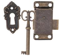 Yardenfun Serrure de Tiroir Vintage 53X26 MM en Métal Style Antique avec Clés Lot de 3 set de Verrous pour Meubles Boîtes à Bijoux et Placards Décoratifs Verrou de Sécurité Rétro pour